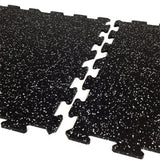 Rubber Interlocking Mats - Black with White Speckles