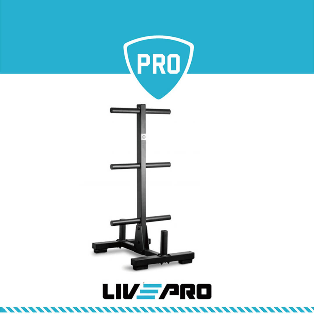 Livepro Standard Weight Plate Tree & Bar Rack
