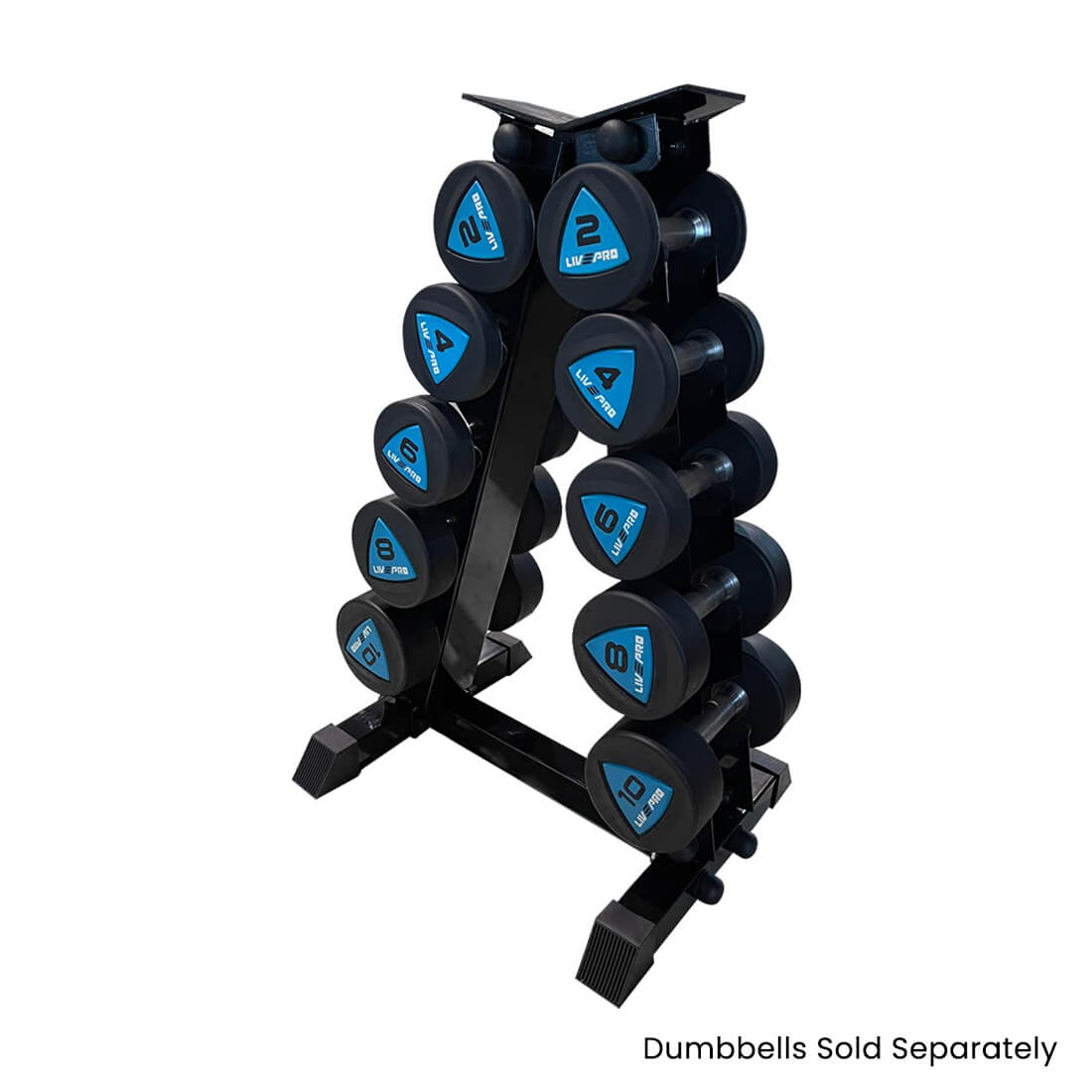 Liveup 5 Pairs A-Frame Dumbbells Rack