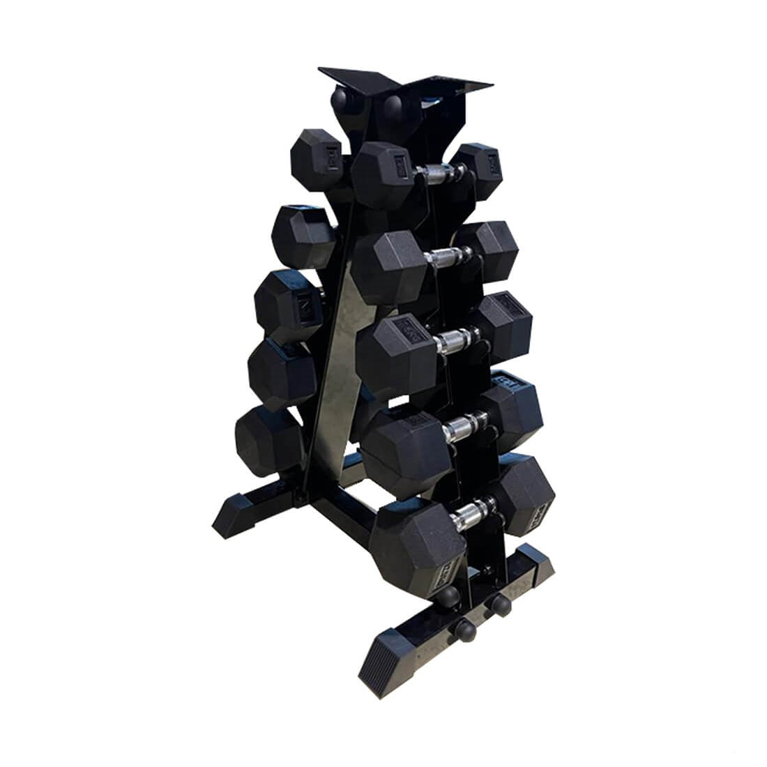 Hex Dumbbell Set with A Frame Rack