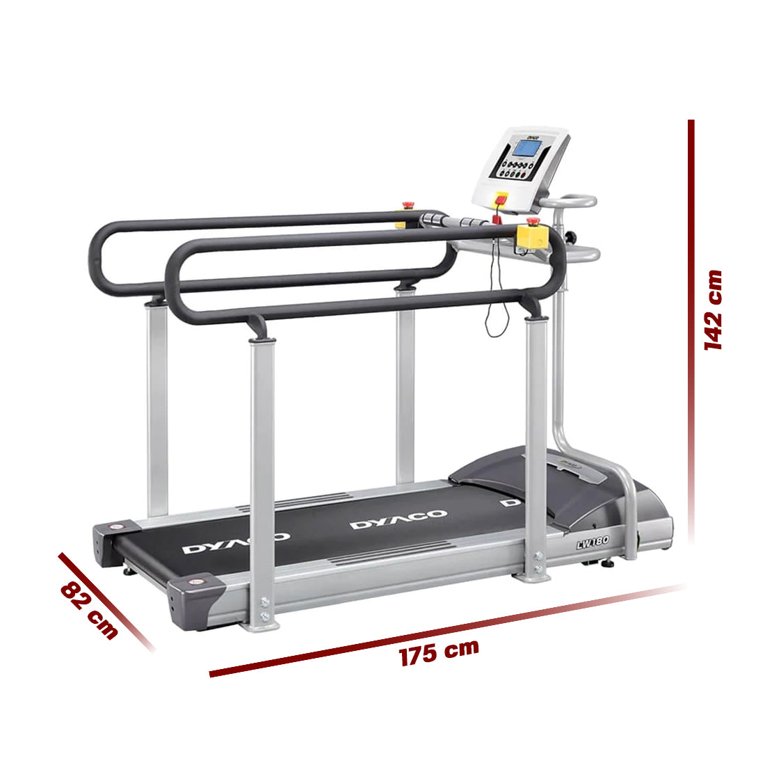 dyaco lw180 treadmill dimension