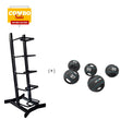 Double Grip Medicine Balls with Vertical Rack