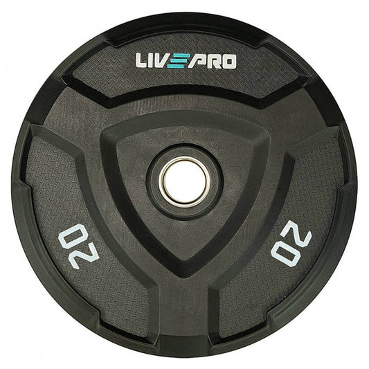 Livepro Rubber Bumper Plates 20kg - Sold As Pair