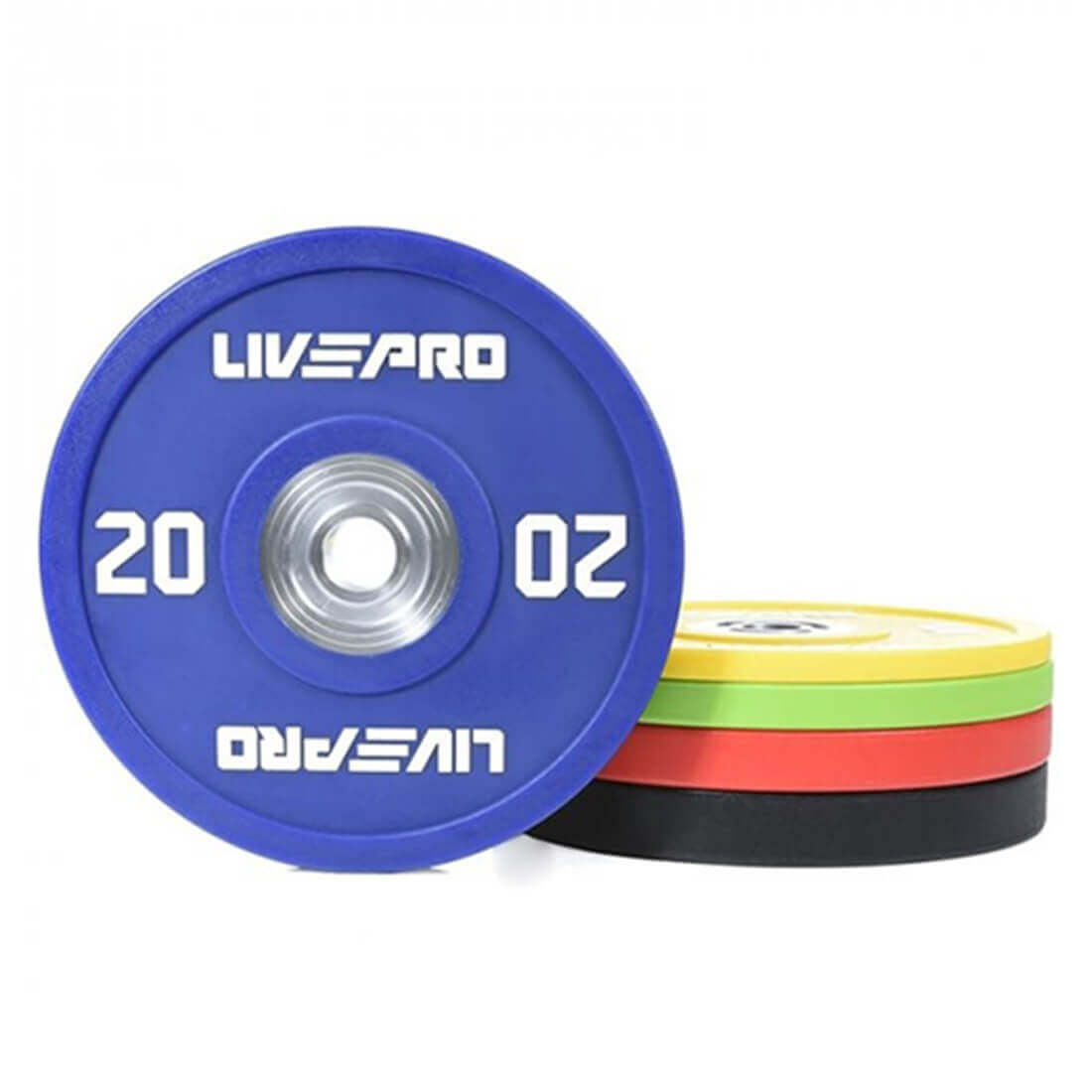 Livepro Urethane Competition Bumper Plates - Sold As Pair (5 to 25kg)